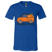 Meet Me At The Pumpkin Halloween Patch Cool Gift V-Neck T-Shirt