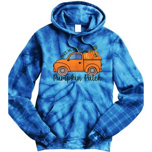 Meet Me At The Pumpkin Halloween Patch Cool Gift Tie Dye Hoodie