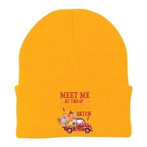 Meet Me At The Pumpkin Patch Autumn Fall Truck Colorful Gift Knit Cap Winter Beanie