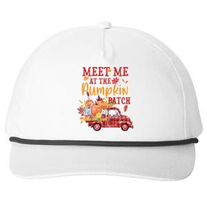 Meet Me At The Pumpkin Patch Autumn Fall Truck Colorful Gift Snapback Five-Panel Rope Hat