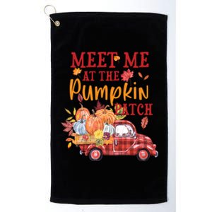 Meet Me At The Pumpkin Patch Autumn Fall Truck Colorful Gift Platinum Collection Golf Towel