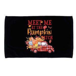 Meet Me At The Pumpkin Patch Autumn Fall Truck Colorful Gift Microfiber Hand Towel