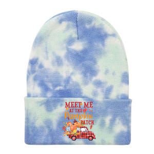 Meet Me At The Pumpkin Patch Autumn Fall Truck Colorful Gift Tie Dye 12in Knit Beanie