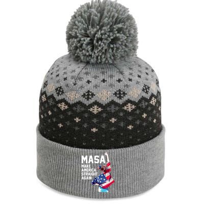 MASA Make America Straight Again The Baniff Cuffed Pom Beanie