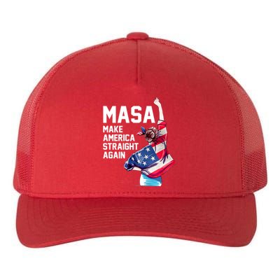 MASA Make America Straight Again Yupoong Adult 5-Panel Trucker Hat