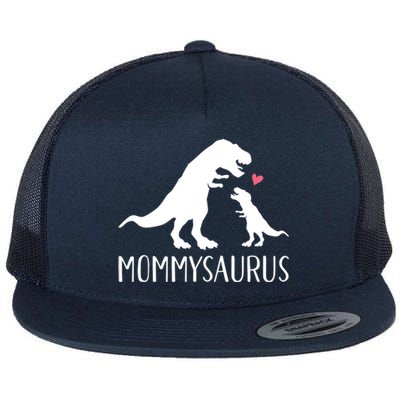 Mommysaurus Mom And Dinosaur Meaningful Gift Flat Bill Trucker Hat