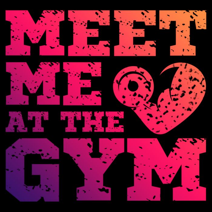 Meet Me At The Gym Funny Gym Quote Fitness Lovers Workout Gift Doggie Tank