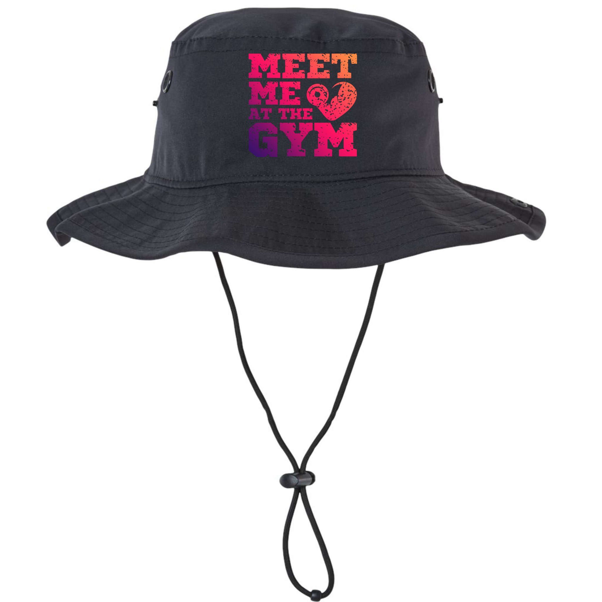 Meet Me At The Gym Funny Gym Quote Fitness Lovers Workout Gift Bucket Hat
