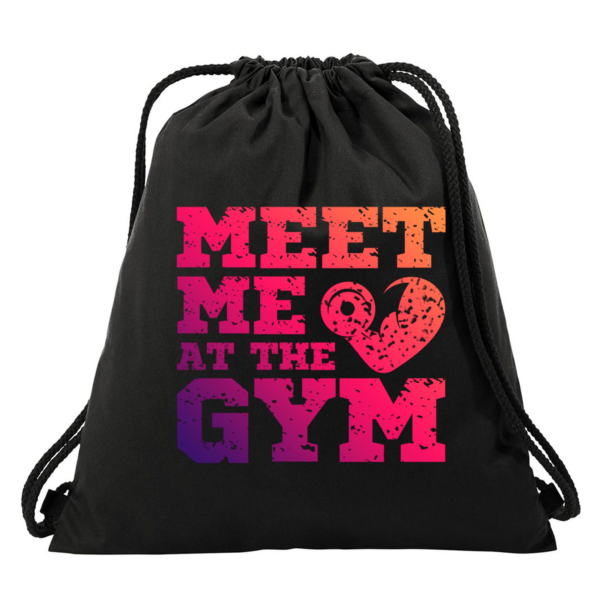 Meet Me At The Gym Funny Gym Quote Fitness Lovers Workout Gift Drawstring Bag