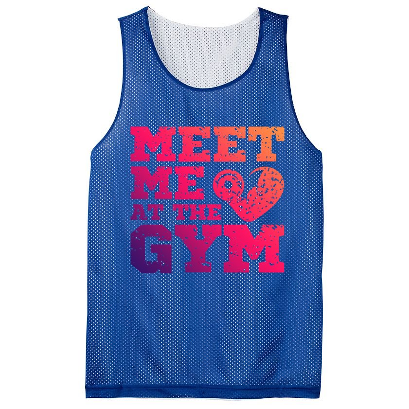 Meet Me At The Gym Funny Gym Quote Fitness Lovers Workout Gift Mesh Reversible Basketball Jersey Tank