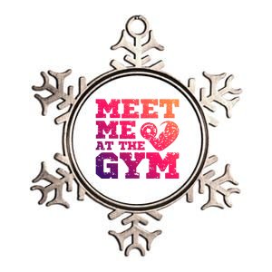 Meet Me At The Gym Funny Gym Quote Fitness Lovers Workout Gift Metallic Star Ornament