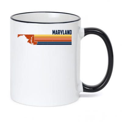 Retro Vintage Maryland 11oz Black Color Changing Mug