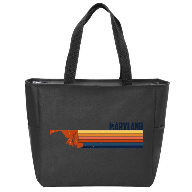 Retro Vintage Maryland Zip Tote Bag