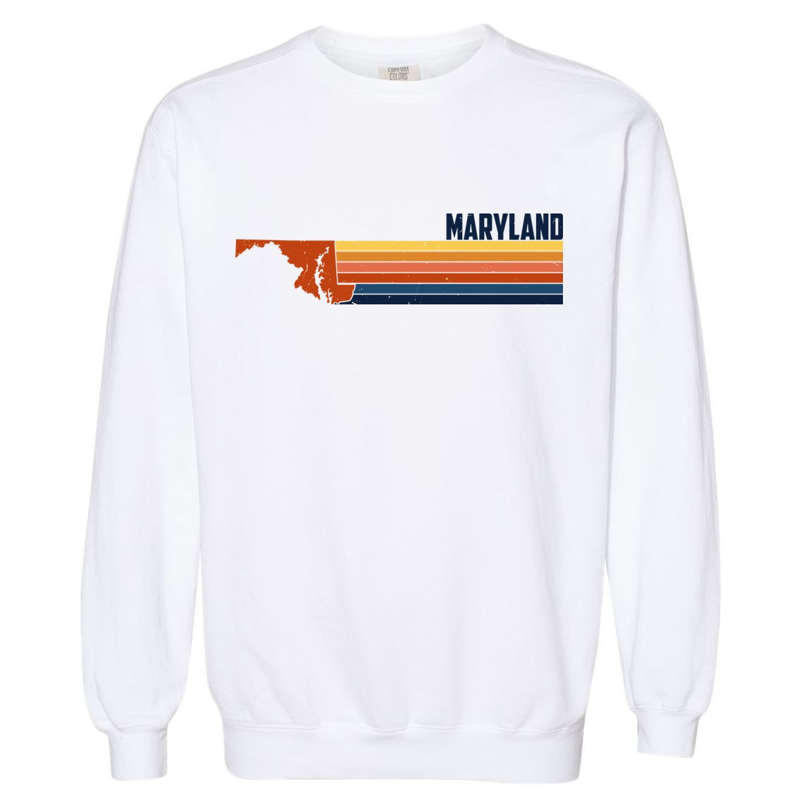 Retro Vintage Maryland Garment-Dyed Sweatshirt