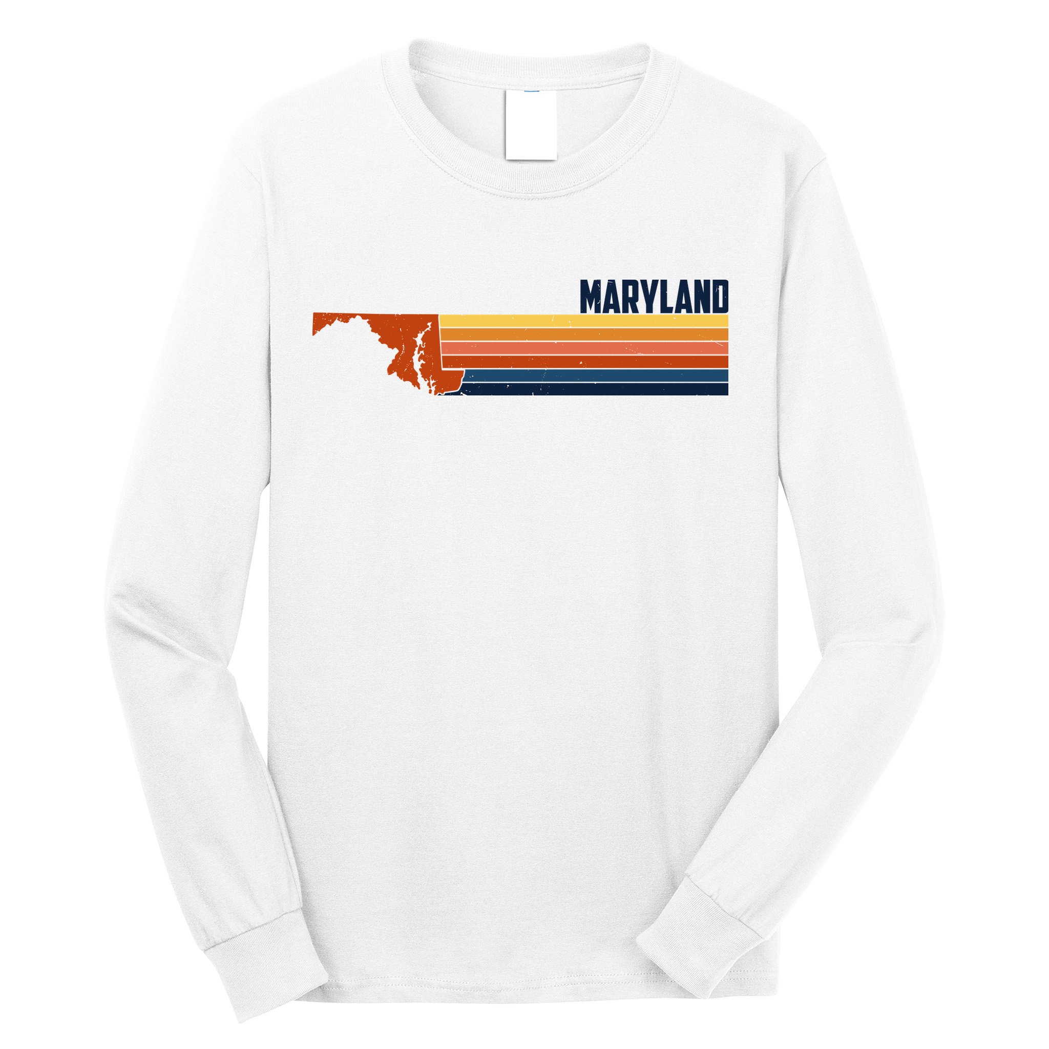 Retro Vintage Maryland Long Sleeve Shirt