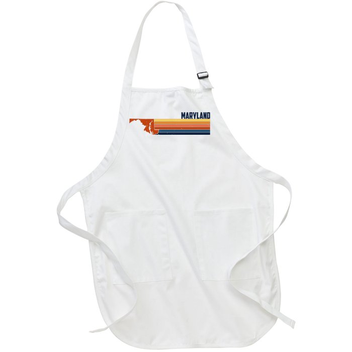 Retro Vintage Maryland Full-Length Apron With Pockets