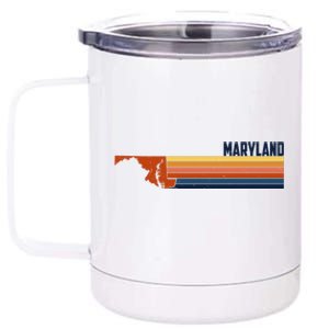 Retro Vintage Maryland 12 oz Stainless Steel Tumbler Cup