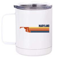 Retro Vintage Maryland 12 oz Stainless Steel Tumbler Cup