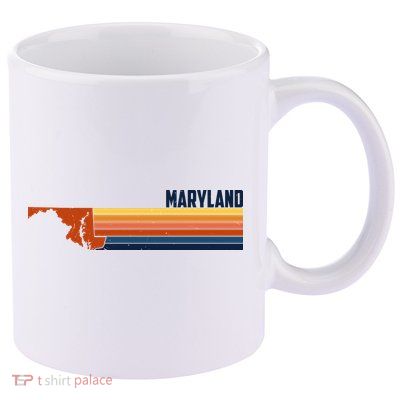 Retro Vintage Maryland 11oz C Handle Ceramic Mug