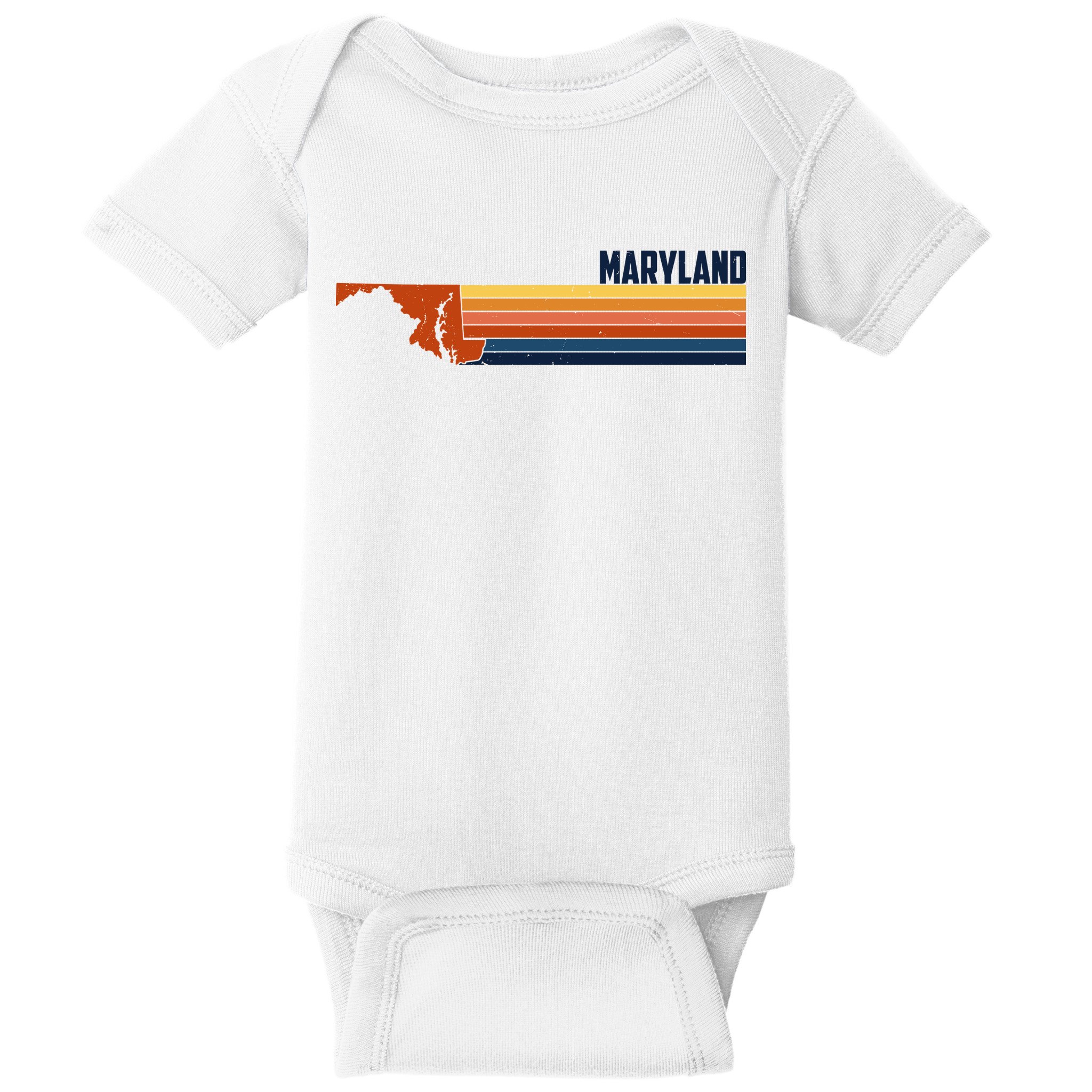 Retro Vintage Maryland Baby Bodysuit