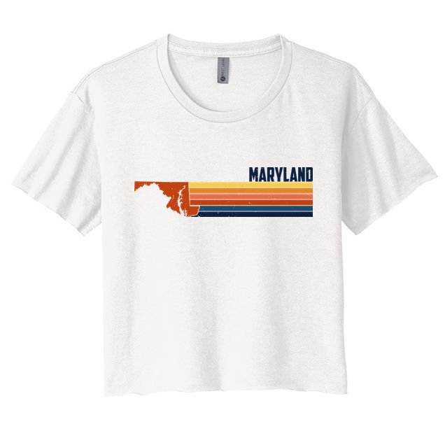 Retro Vintage Maryland Crop Top