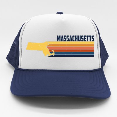 Retro Vintage Massachusetts Trucker Hat