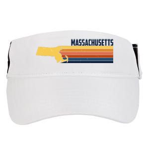 Retro Vintage Massachusetts Adult Drive Performance Visor