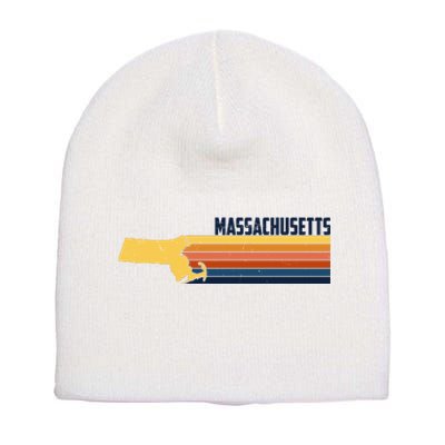 Retro Vintage Massachusetts Short Acrylic Beanie