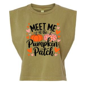 Meet Me At The Pumpkin Patch Truck Halloween Hello Fall 2024 Garment-Dyed Women's Muscle Tee