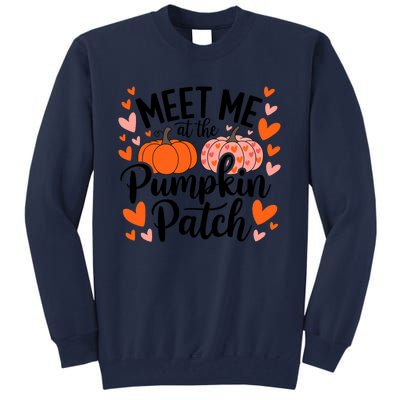 Meet Me At The Pumpkin Patch Truck Halloween Hello Fall 2024 Tall Sweatshirt