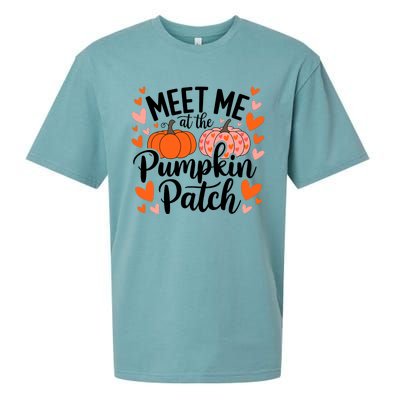 Meet Me At The Pumpkin Patch Truck Halloween Hello Fall 2024 Sueded Cloud Jersey T-Shirt