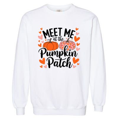 Meet Me At The Pumpkin Patch Truck Halloween Hello Fall 2024 Garment-Dyed Sweatshirt