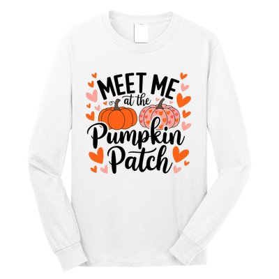 Meet Me At The Pumpkin Patch Truck Halloween Hello Fall 2024 Long Sleeve Shirt