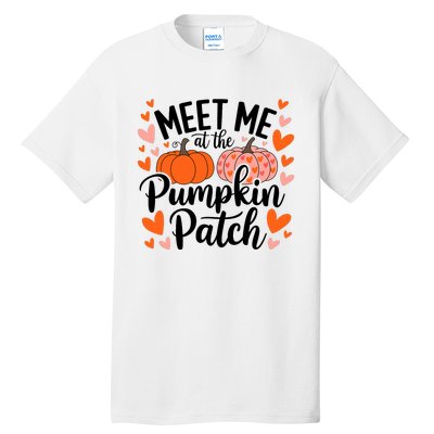 Meet Me At The Pumpkin Patch Truck Halloween Hello Fall 2024 Tall T-Shirt