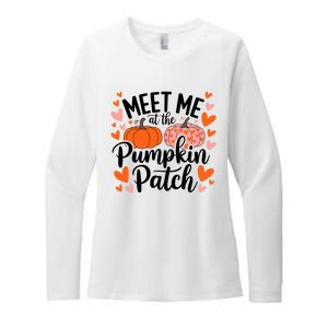 Meet Me At The Pumpkin Patch Truck Halloween Hello Fall 2024 Womens CVC Long Sleeve Shirt