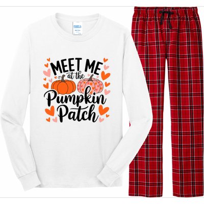 Meet Me At The Pumpkin Patch Truck Halloween Hello Fall 2024 Long Sleeve Pajama Set