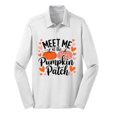 Meet Me At The Pumpkin Patch Truck Halloween Hello Fall 2024 Silk Touch Performance Long Sleeve Polo