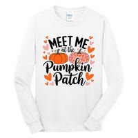 Meet Me At The Pumpkin Patch Truck Halloween Hello Fall 2024 Tall Long Sleeve T-Shirt