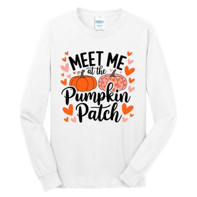 Meet Me At The Pumpkin Patch Truck Halloween Hello Fall 2024 Tall Long Sleeve T-Shirt