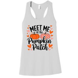 Meet Me At The Pumpkin Patch Truck Halloween Hello Fall 2024 Women's Racerback Tank