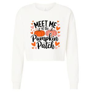 Meet Me At The Pumpkin Patch Truck Halloween Hello Fall 2024 Cropped Pullover Crew