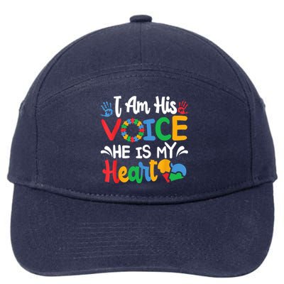 Mom Mama Autistic Autism Awareness Month 7-Panel Snapback Hat