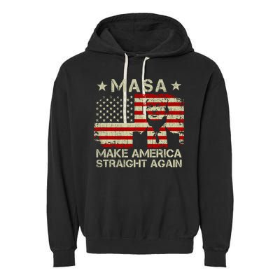 MASA Make America Straight Again Garment-Dyed Fleece Hoodie