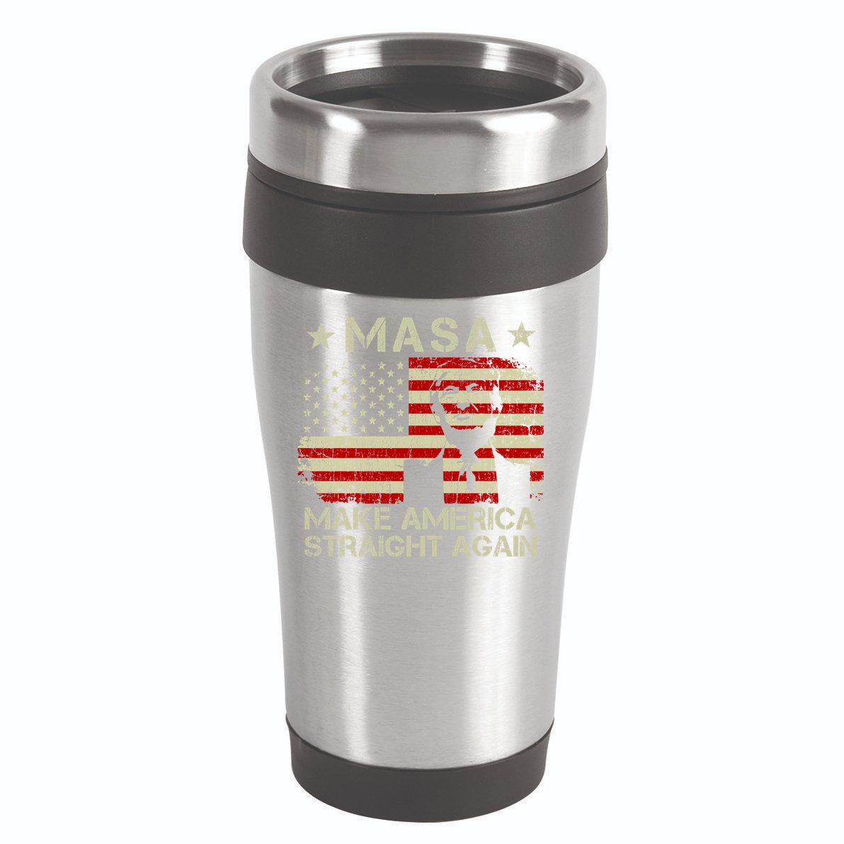 MASA Make America Straight Again 16oz Travel Tumbler