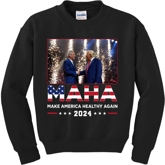 Maha Make America Healthy Again Trump Kennedy 2024 Kids Sweatshirt