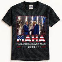 Maha Make America Healthy Again Trump Kennedy 2024 Kids Tie-Dye T-Shirt