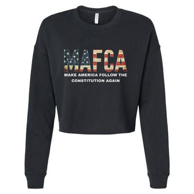 Mafca Make America Follow The Constitution Again Cropped Pullover Crew
