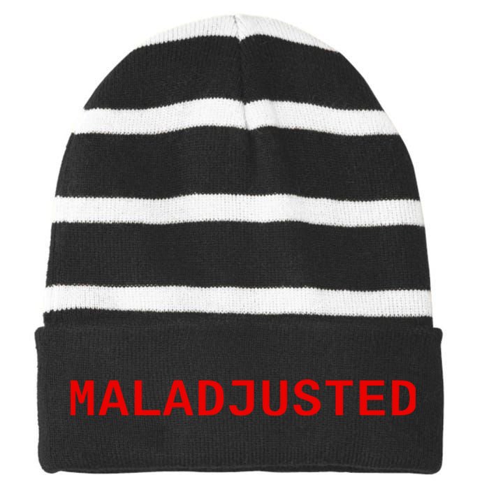 Maladjusted Striped Beanie with Solid Band