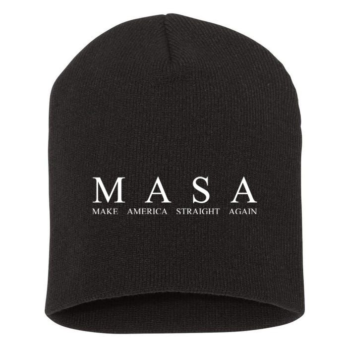 MASA Make America Straight Again Short Acrylic Beanie