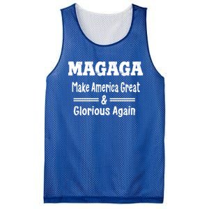 Magaga Make America Great And Glorious Again Gift Mesh Reversible Basketball Jersey Tank